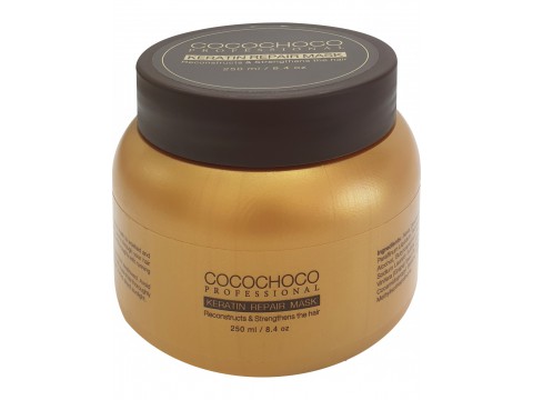 COCOCHOCO KERATIN REPAIR MASK keratino kaukė po plaukų tiesinimo, 250 ml